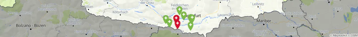 Kartenansicht für Apotheken-Notdienste in der Nähe von Rosegg (Villach (Land), Kärnten)